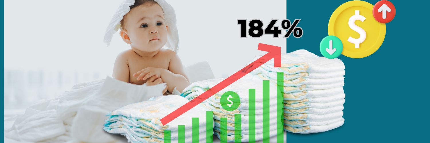 Disposable Diaper Prices Up 184%