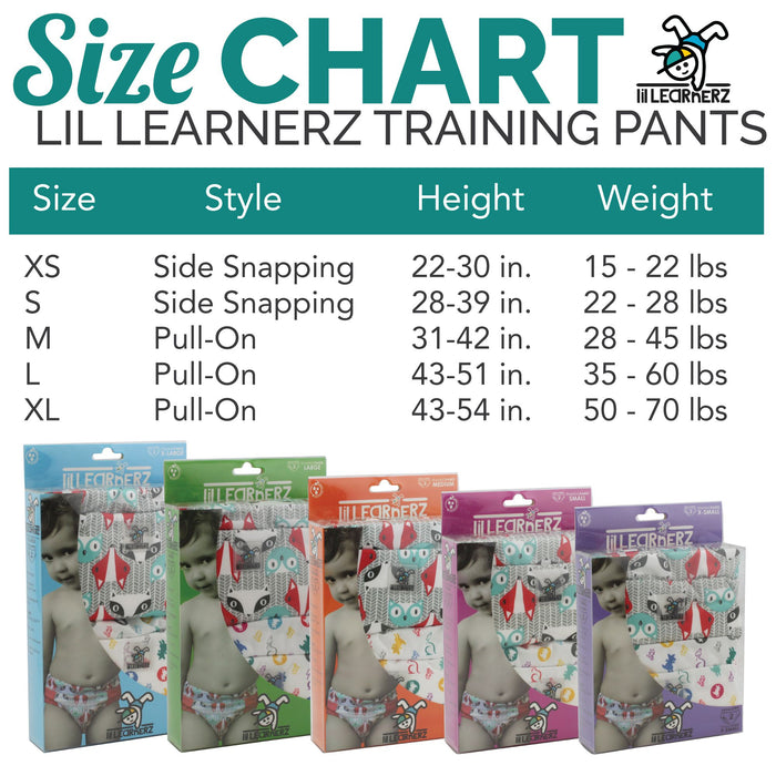 Lil Learnerz Potty Learning Pants (2-Pack) - XSMALL