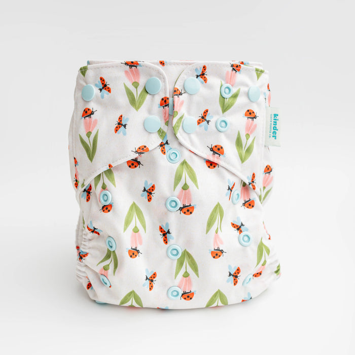 Kinder Essentials Pocket Cloth Diaper With Bamboo Insert (7-60lbs)