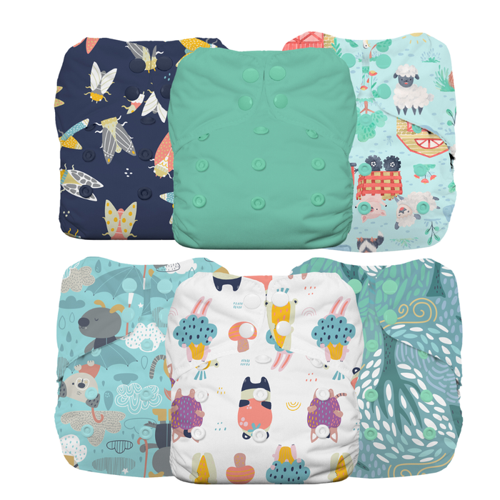 Thirsties Natural One Size All-In-One 6 Pack