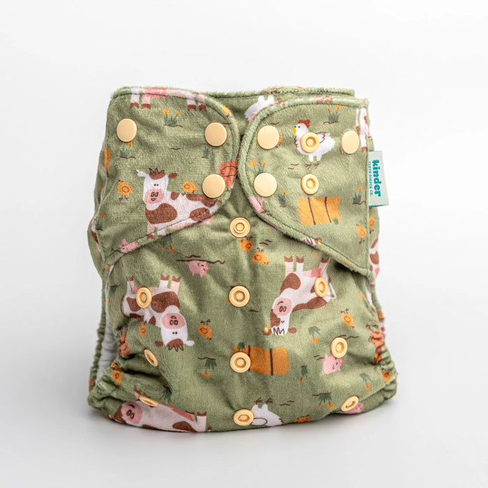 Kinder Lounger Pocket Cloth Diaper with Bamboo Insert Included