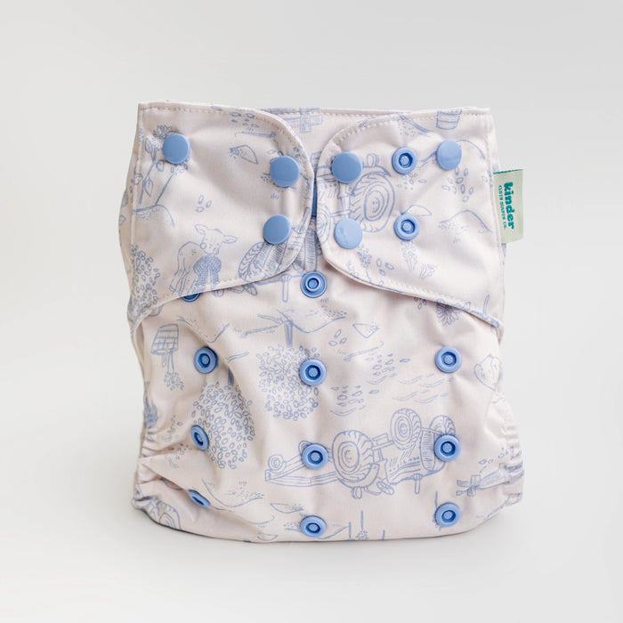 Kinder Pocket Cloth Diaper With Bamboo Insert (7-60lbs)