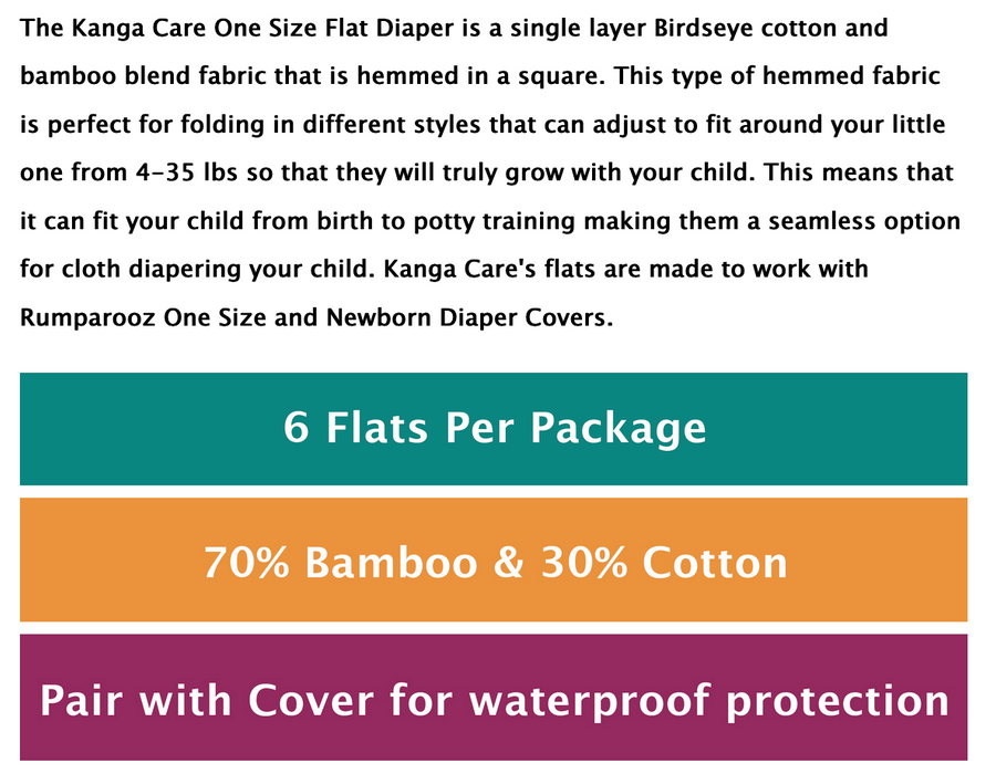 Kanga Care - Flats (6/Pack)