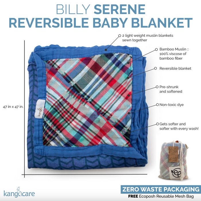Kanga Care Serene Reversible Muslin Blanket