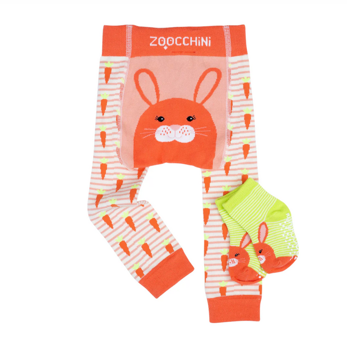 Zoocchini grip+easy™ Comfort Crawler Legging & Sock Set (12-18 Months)
