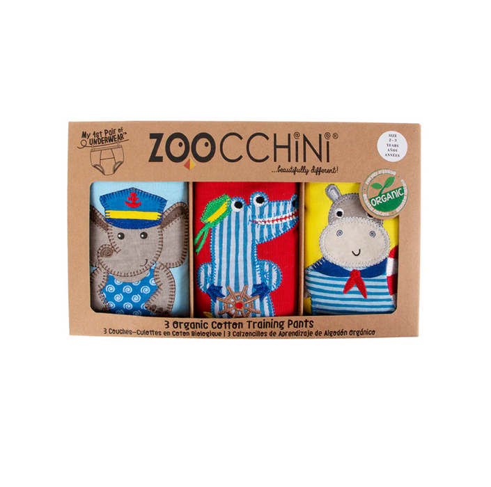 Zoocchini Organic Cotton 3 Piece Potty Training Pants (Size 2T-3T)
