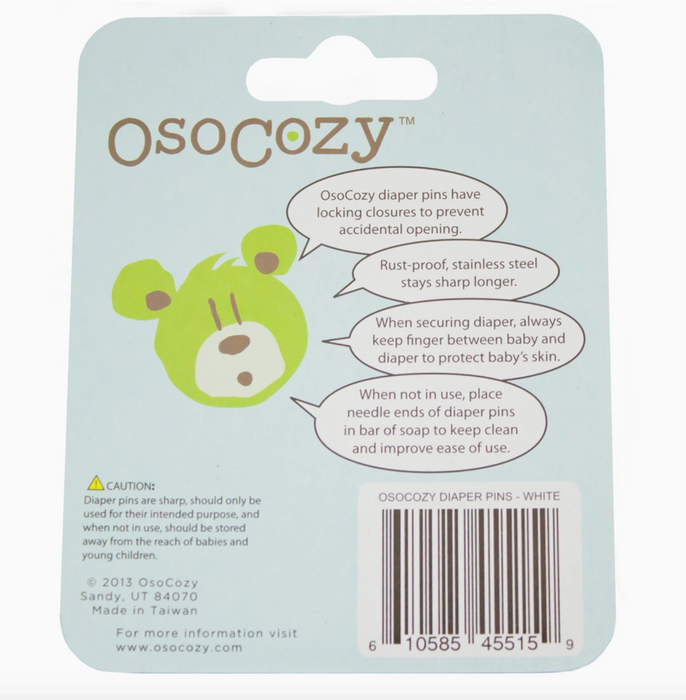 OsoCozy Diaper Pins (8 pack)