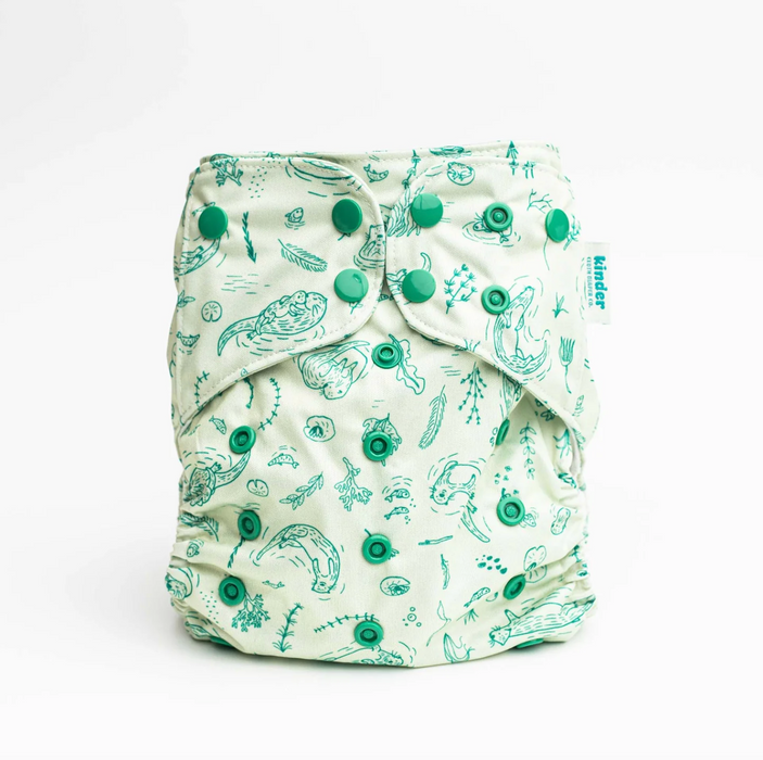 Kinder Pocket Cloth Diaper With Bamboo Insert (7-60lbs)