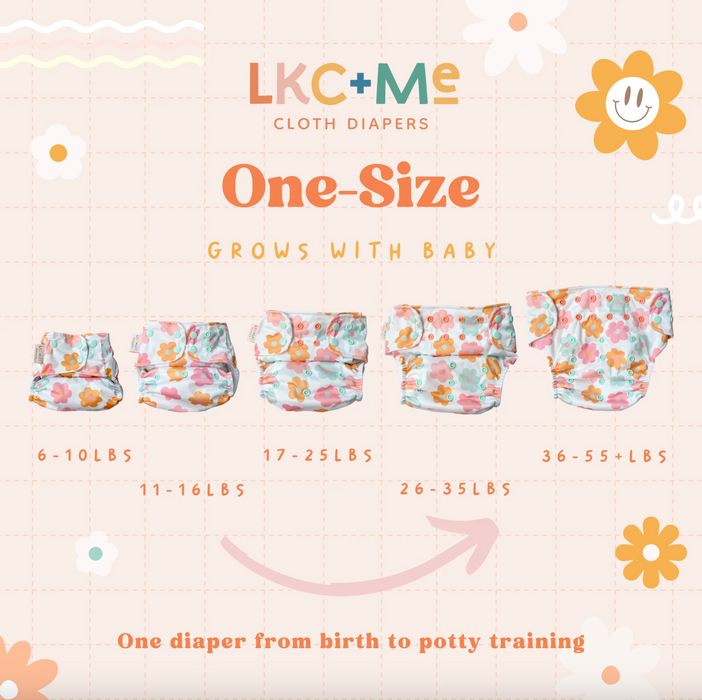 LKC + Me One Size Pocket Diaper With AWJ (7-55lbs)