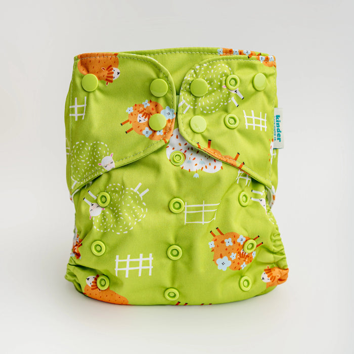 Kinder Pocket Cloth Diaper With Bamboo Insert (7-60lbs)