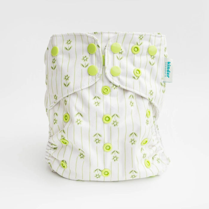 Kinder Essentials Pocket Cloth Diaper With Bamboo Insert (7-60lbs)
