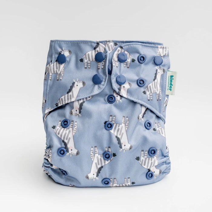 Kinder Essentials Pocket Cloth Diaper With Bamboo Insert (7-60lbs)