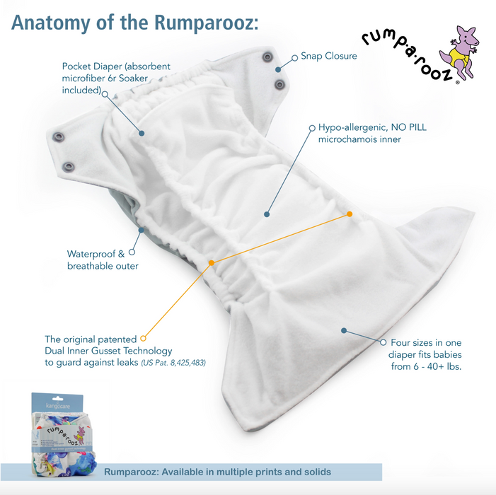 Rumparooz One Size Starter Package of 12 + Free Gifts