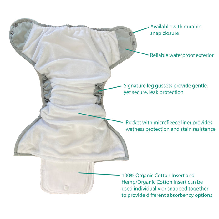 Thirsties XL Pocket Diaper (40-60+lbs)