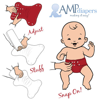AMP One Size Diaper Kit ~Bamboo~ *Ships Free*